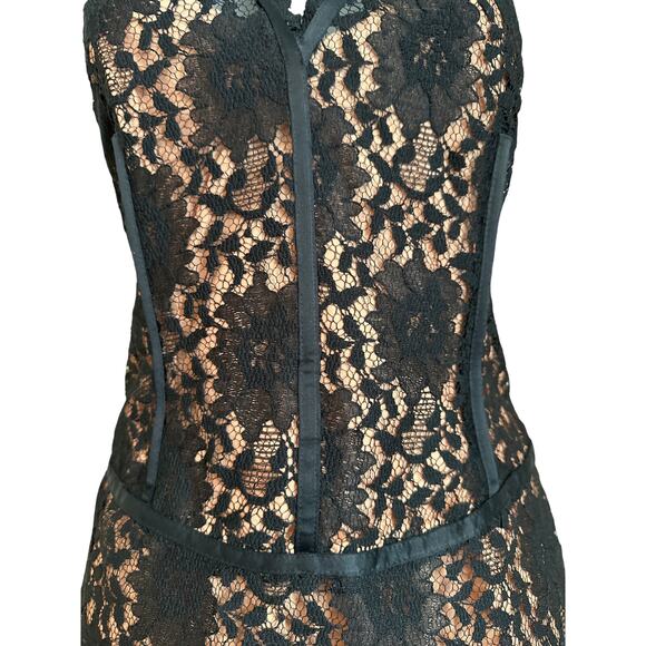 Laundry by Shelli Segal Black Label lace dress black cocktail dress Size 8 - Picture 5 of 7